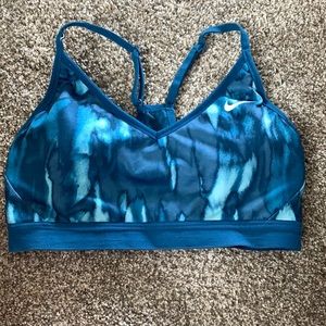 Nike sports bra blue size medium